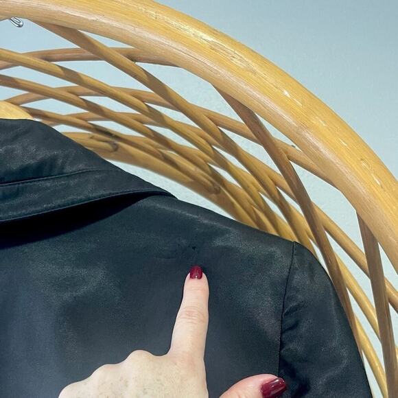 Black Trench Coat by INC International Concepts Woman’s XL #westerngoth - Picture 11 of 15